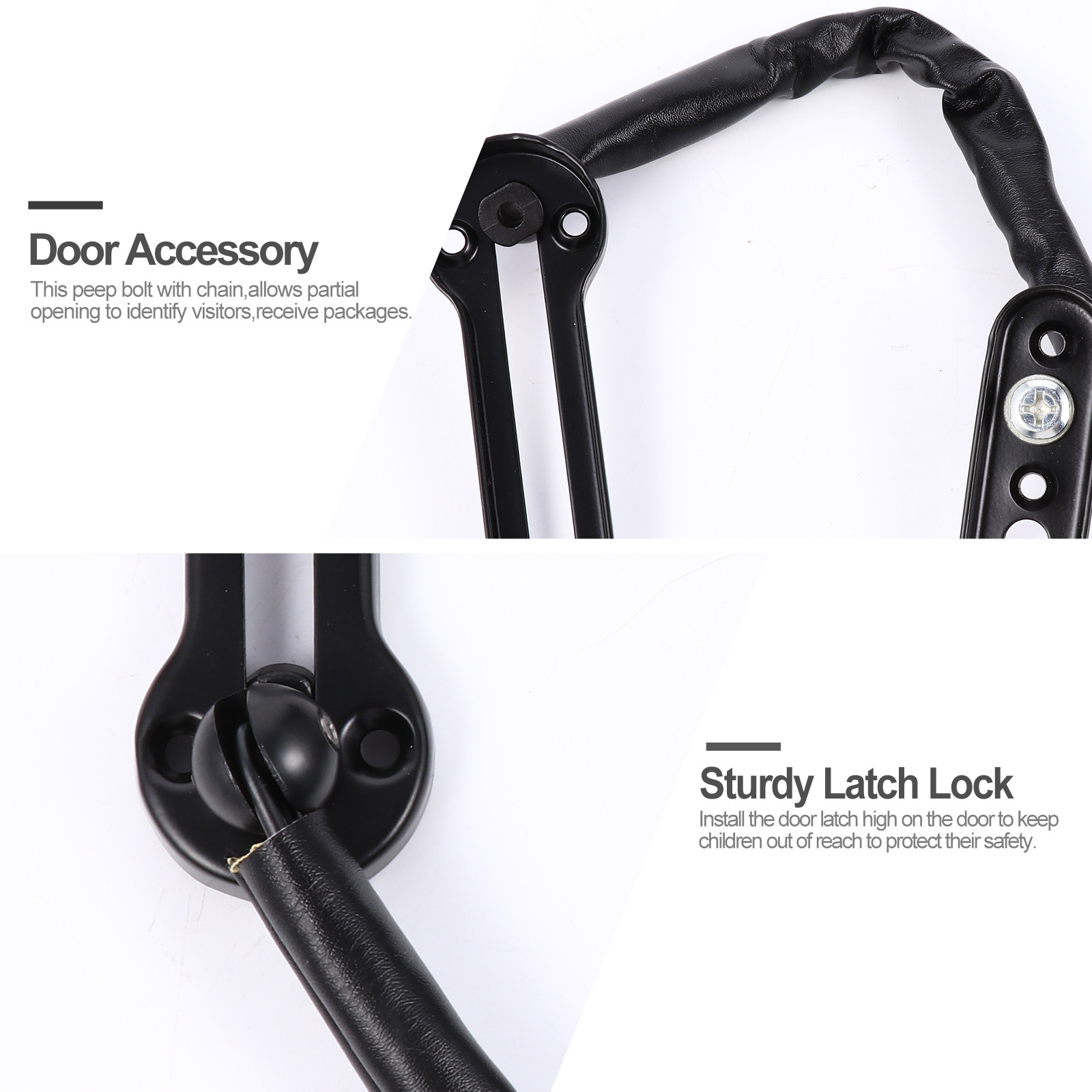2Pcs Anti-Theft Door Chain Lat - Security Chain Door 评论和价格