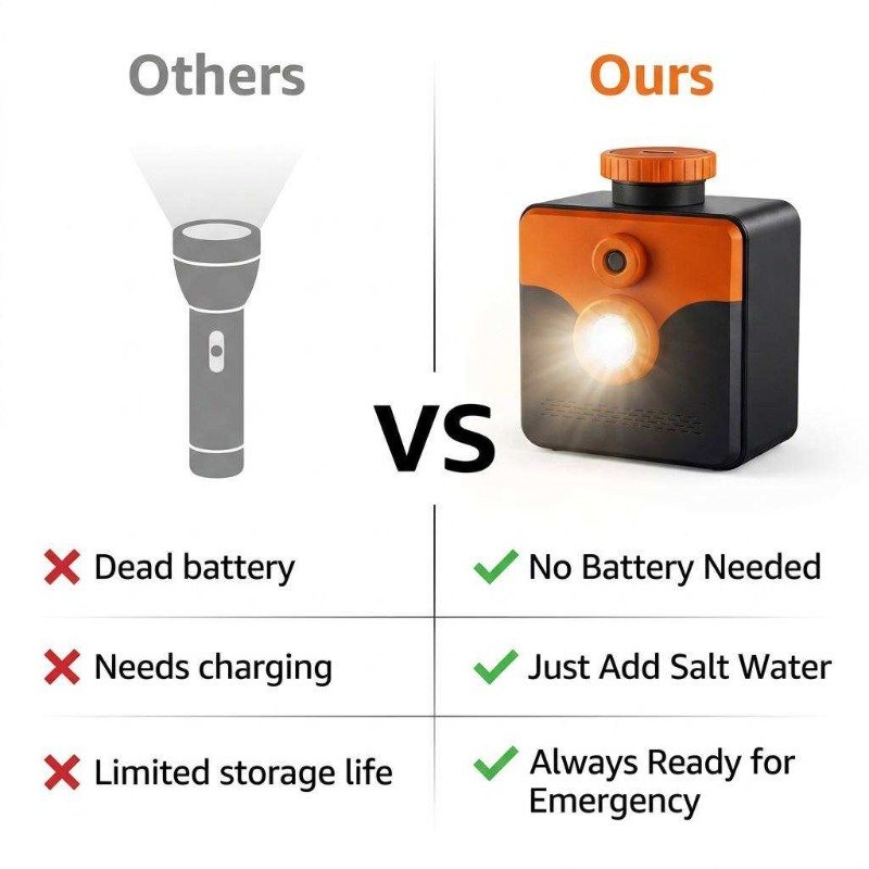Saltwater Lamp Salt Water Powe - Power Outage Light 评论和价格